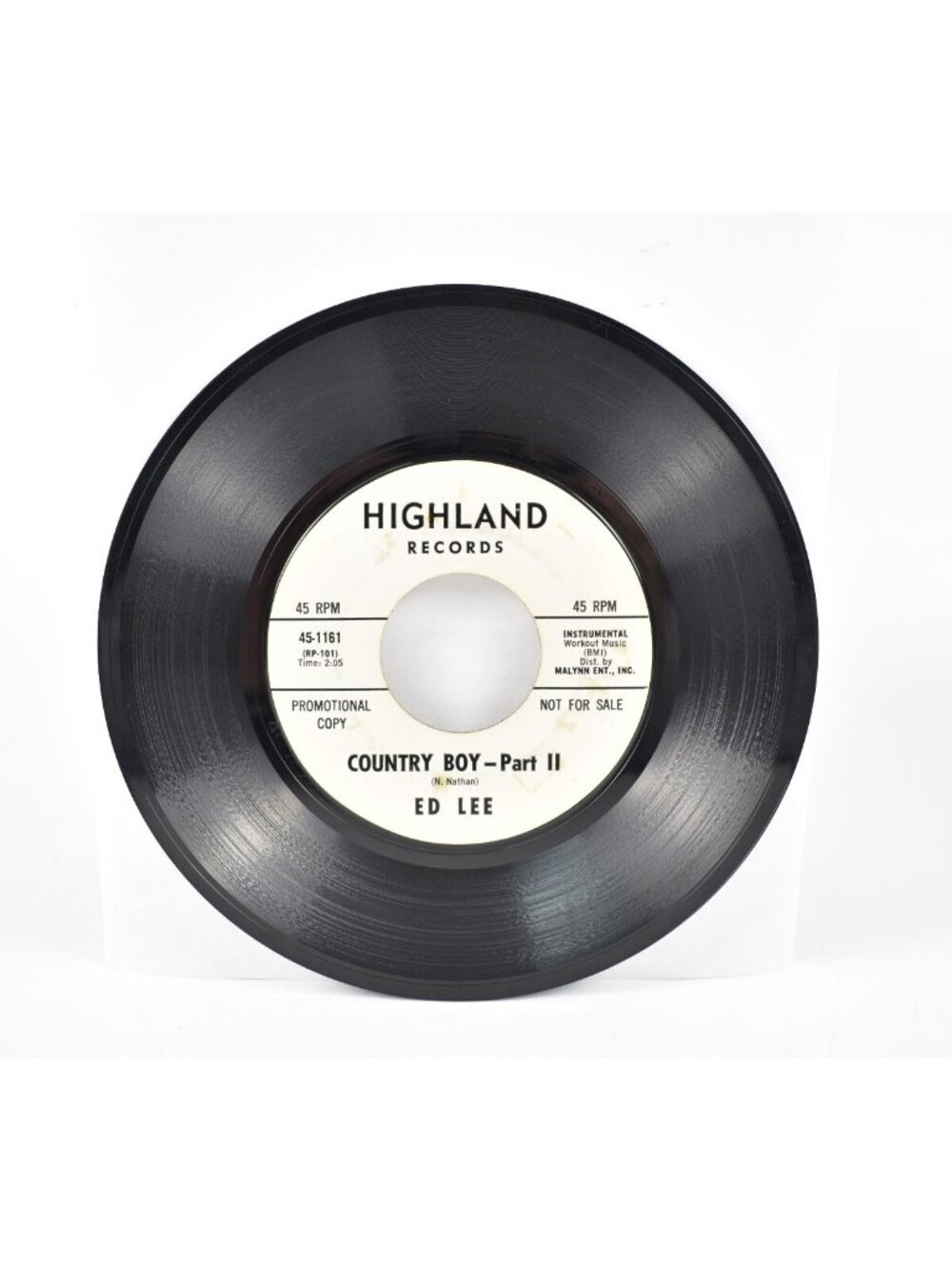 Ed Lee - Country Boy Part 1 & 2 Killer Harmonica Blues 45 RPM 1966 ATCO Promo EX - Picture 3 of 4